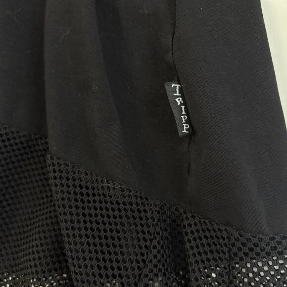 Tripp NYC Goth Black Asymmetrical Hem Dress Sz XL Eyelet Waist Sleeveless Witchy - Picture 6 of 10